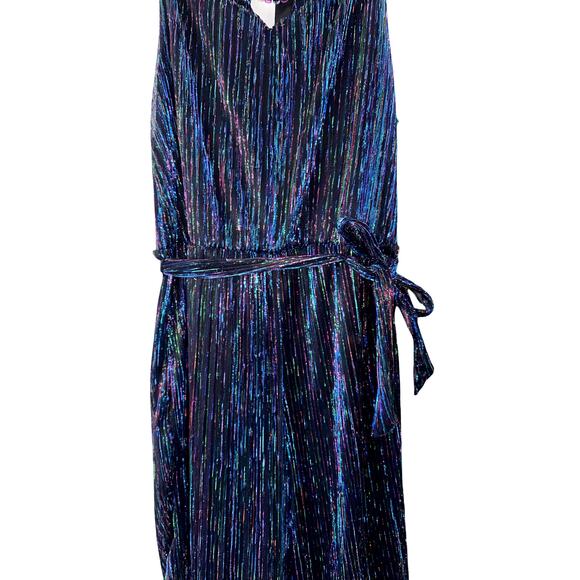 SEQUIN HEARTS Big Girls Pleated Metallic Jumpsuit Size XL - Picture 4 of 9